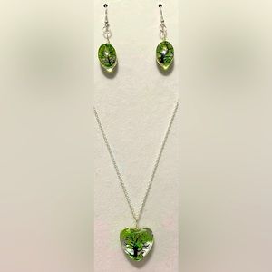 Tree of life, necklace and earring set
